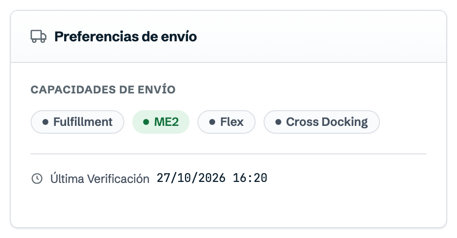 Preferencias de envío en el Resumen de Mercado Libre: modalidades activas